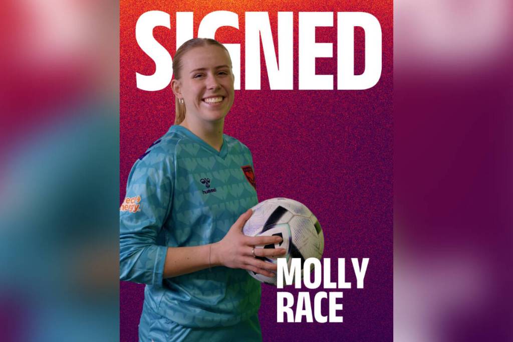 The Calgary Wild of Canada&rsquo;s top women&rsquo;s professional soccer loop, the Northern Super League, have signed Vernon keeper Molly Race, who has played professionally the past three years in Denmark. (Facebook photo)
